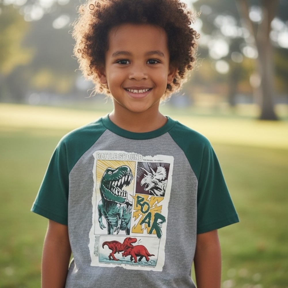 Garanimals Dino Adventure Tee - Green & Gray